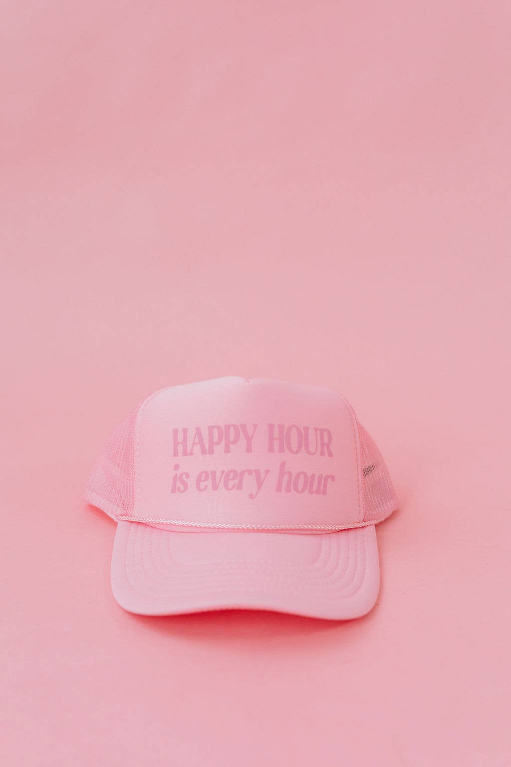 Worthy Hat Pink Happy Hour Every Hour
