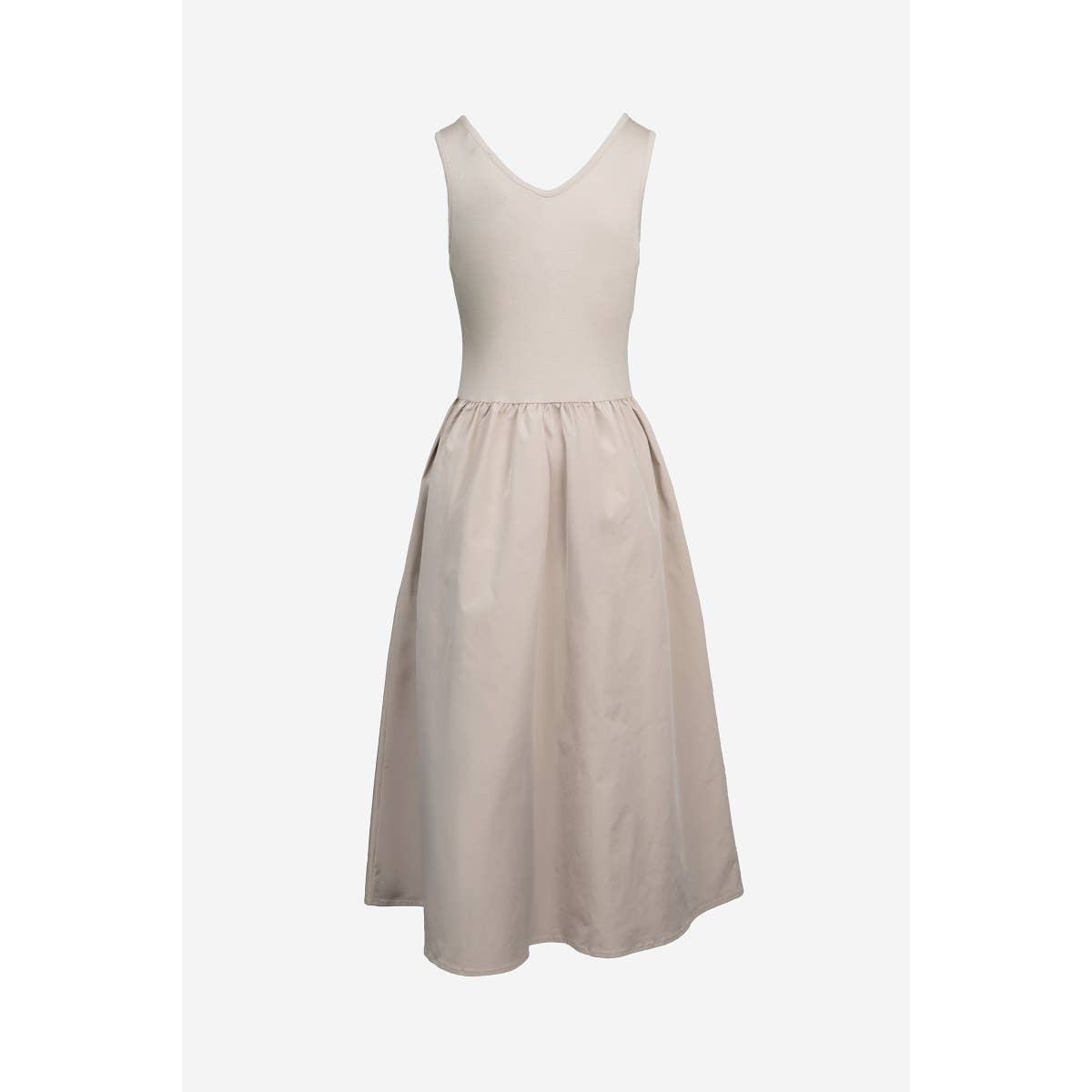 Sleeveless Neck Midi Dress