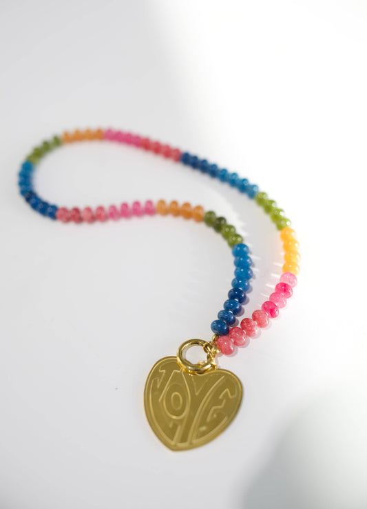 Love You More Stone Necklace