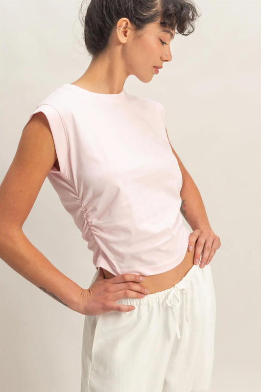 HYFVE Pink Top and Wide Leg Pant Set